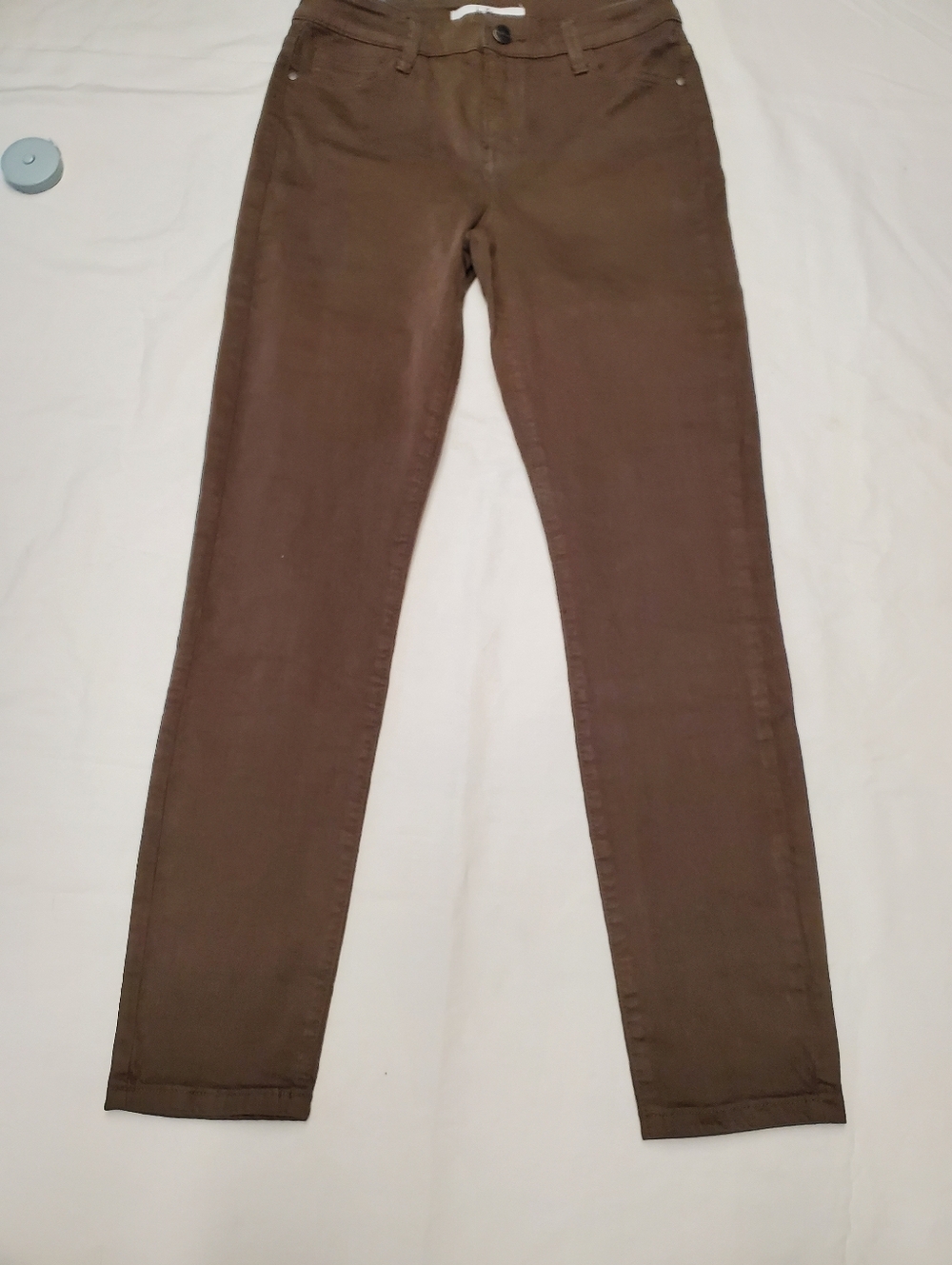 Sam Edelman The Kitten Skinny Brown Mid Rise Ankle Jeans Size 28 Stretch Denim